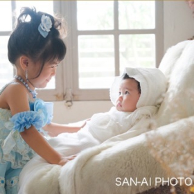 お宮参り記念　姉妹フォト