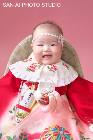 お宮参り　赤ちゃん　着物　百日　かわいい